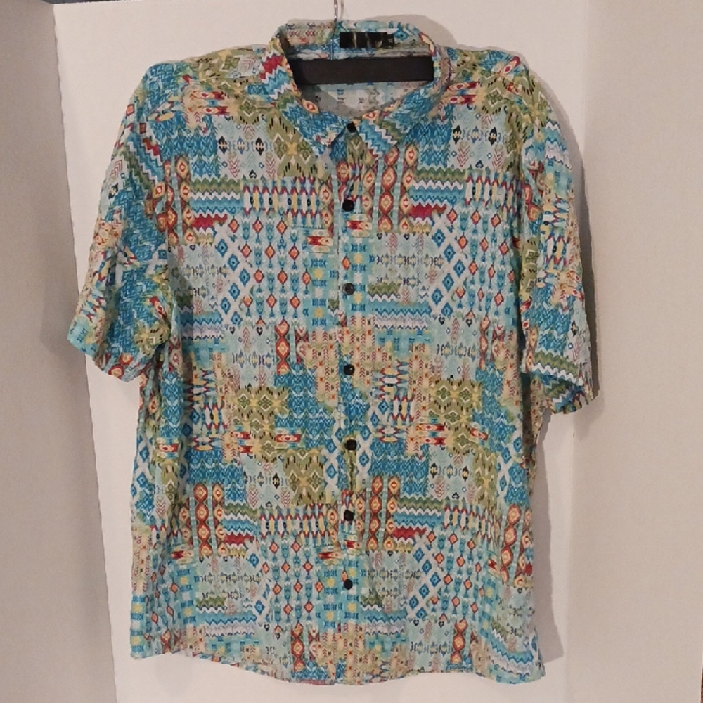 Women's Hawaiian Casual Button Down Shirt 70% Cotton Lightweight